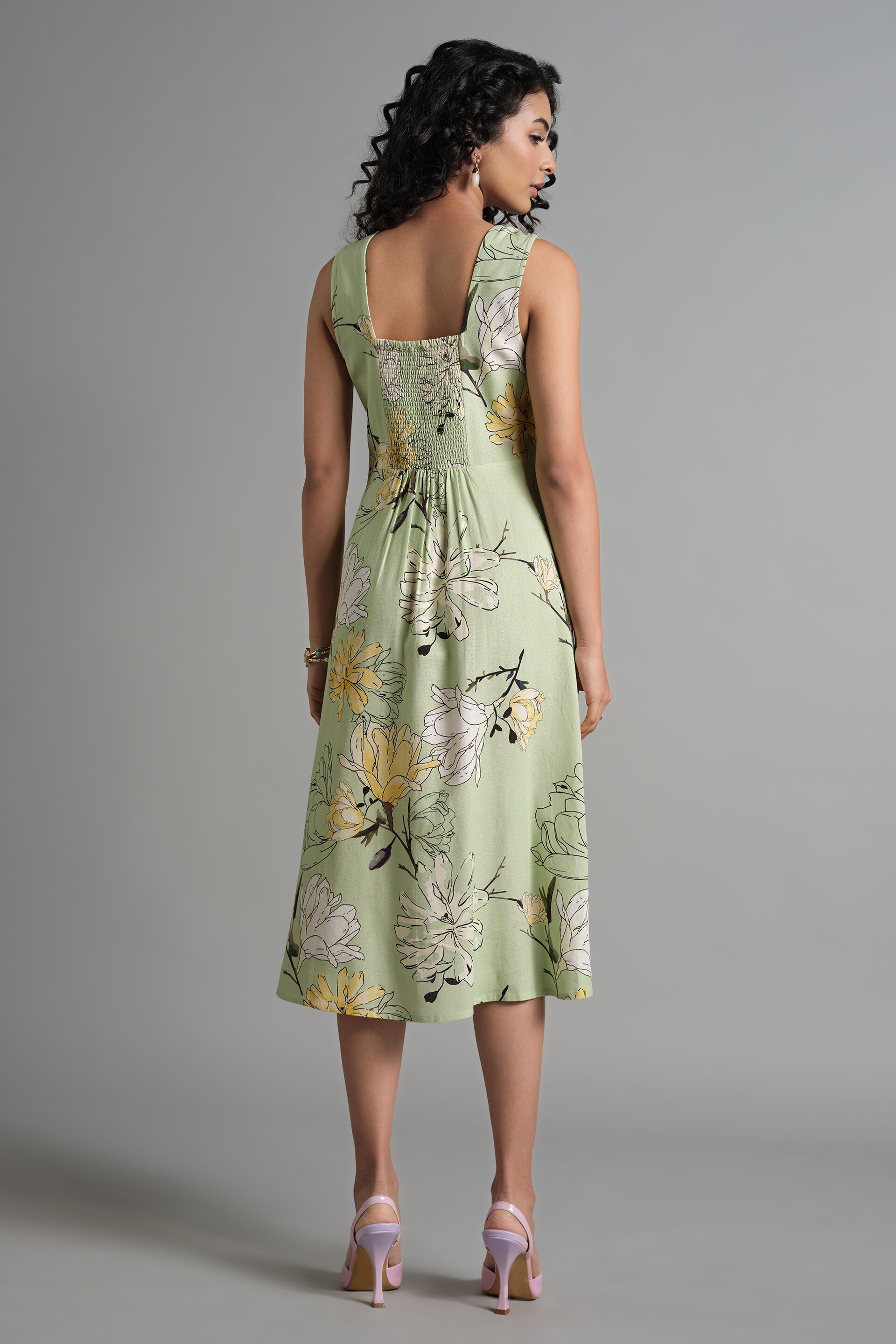 Summer Flowers Dress, Mint, image 5
